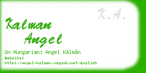 kalman angel business card